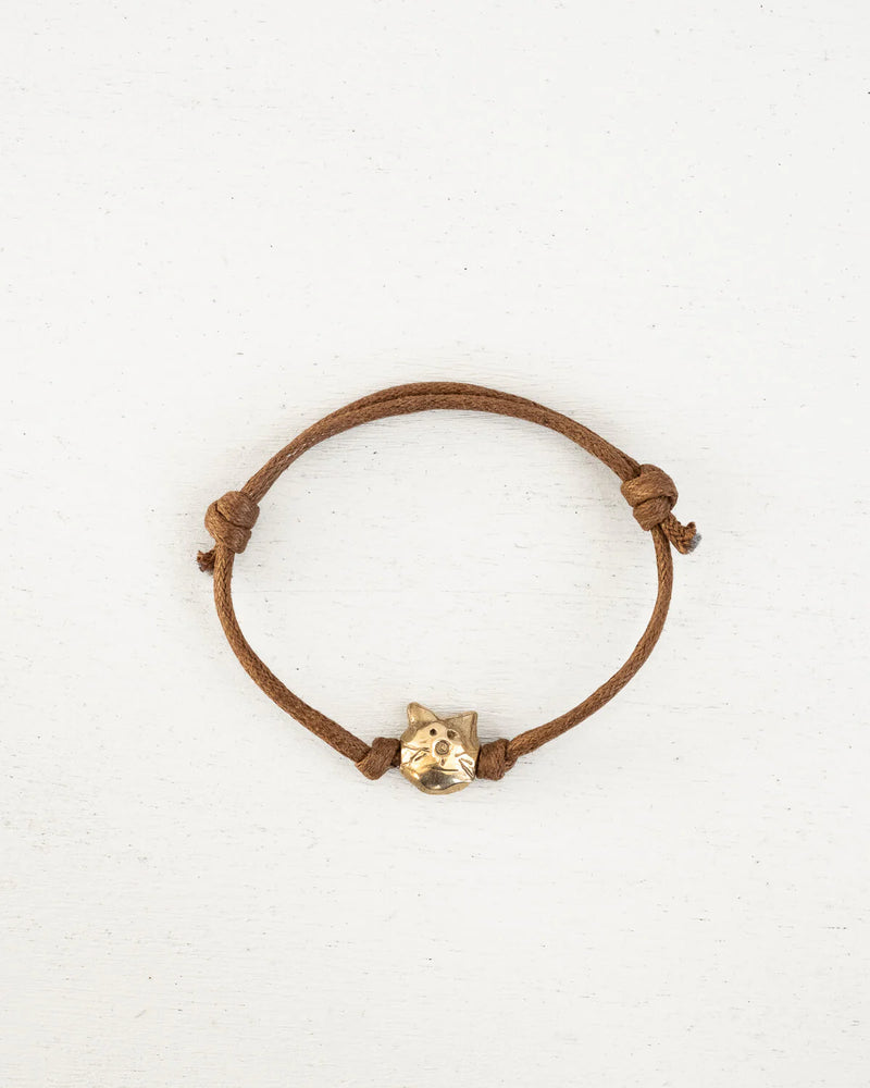 Pesci Che Volano Gatto Bronze Charm Bracelet