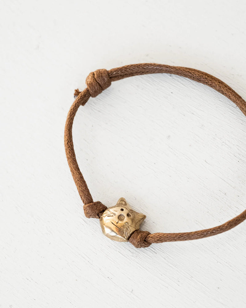 Pesci Che Volano Gatto Bronze Charm Bracelet