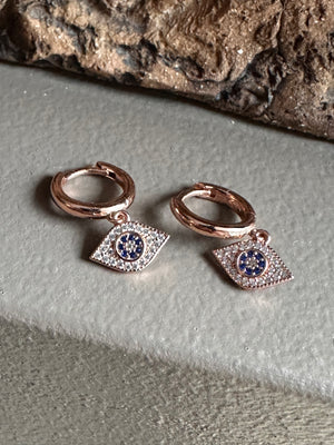 Gammie Rosę Gołd Evil Eye Zirconia Huggy