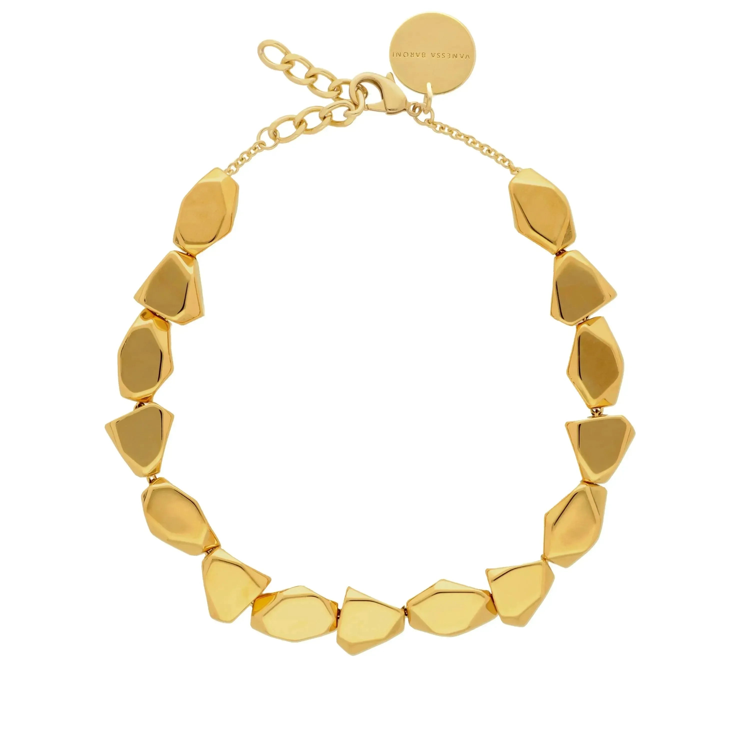 Vanessa Baroni Stone Shaped Gold Necklace – Paloma Co - Main Image