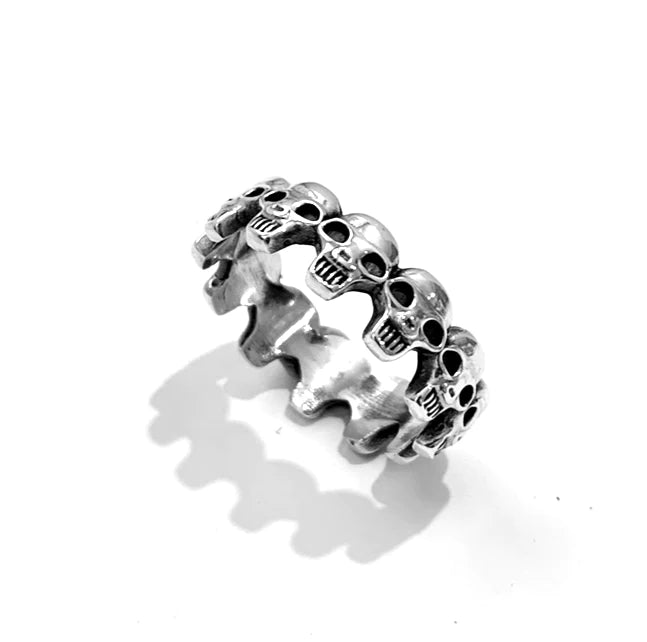Skull ring silver 925 deals