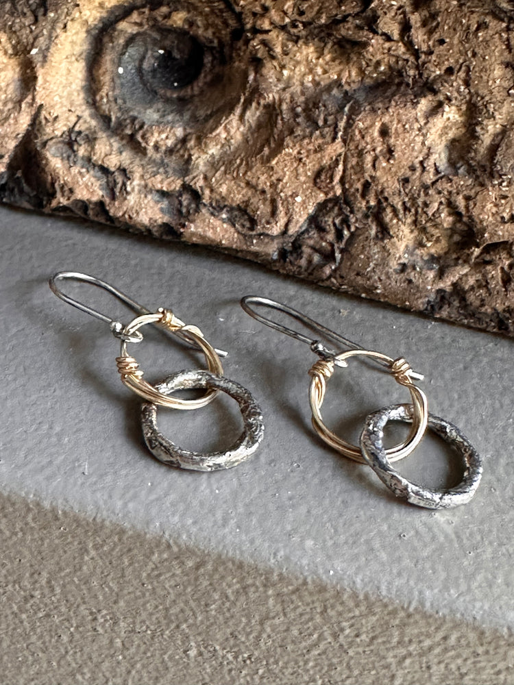 Mingk Hand Crafted Gold Silver Earring