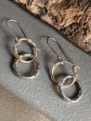 Mingk Hand Crafted Gold Silver Earring