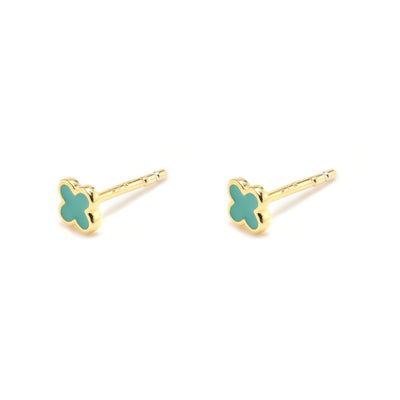 Gammie Clover Enamel Stud Earring