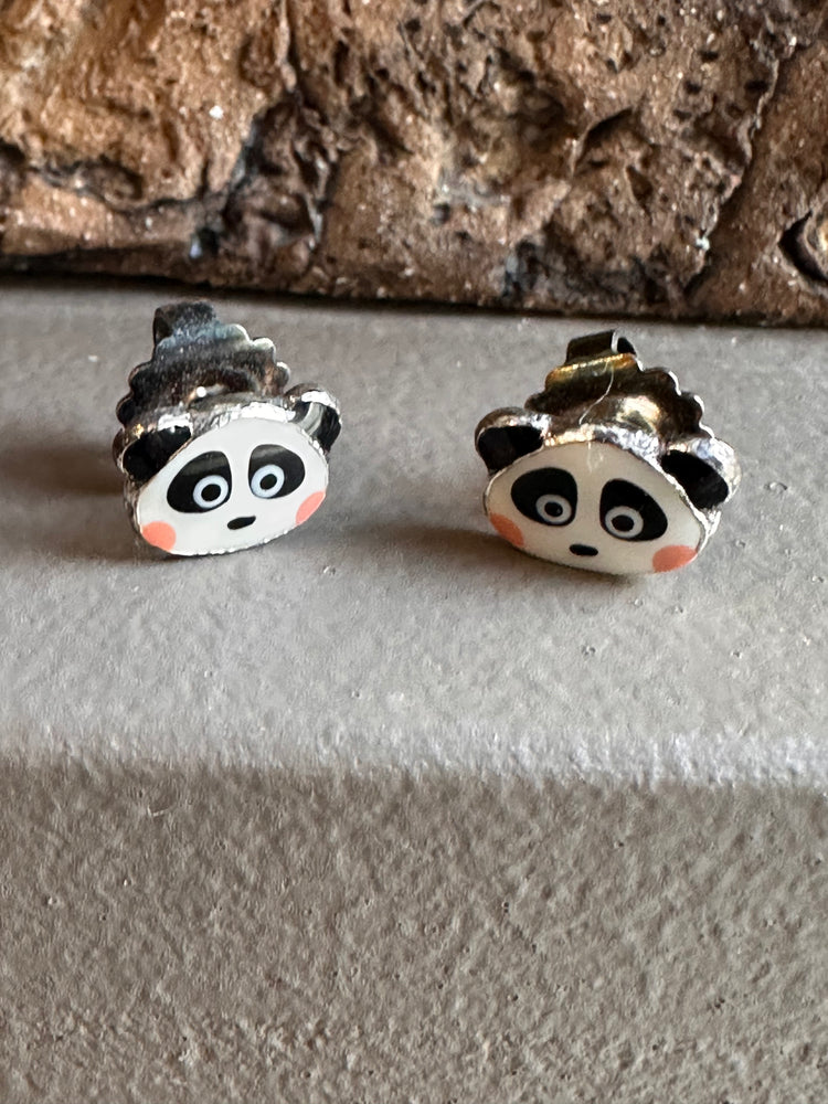 Tartata French Enamel Panda Earring