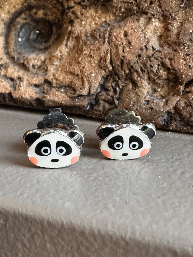 Tartata French Enamel Panda Earring