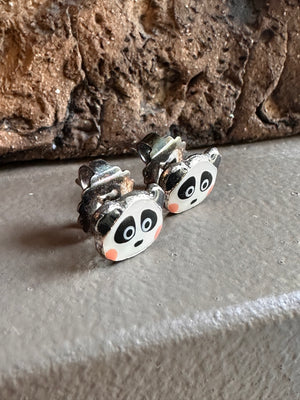 Tartata French Enamel Panda Earring