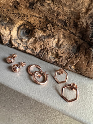 Zag Bijoux Rose Gold Huggy Earring