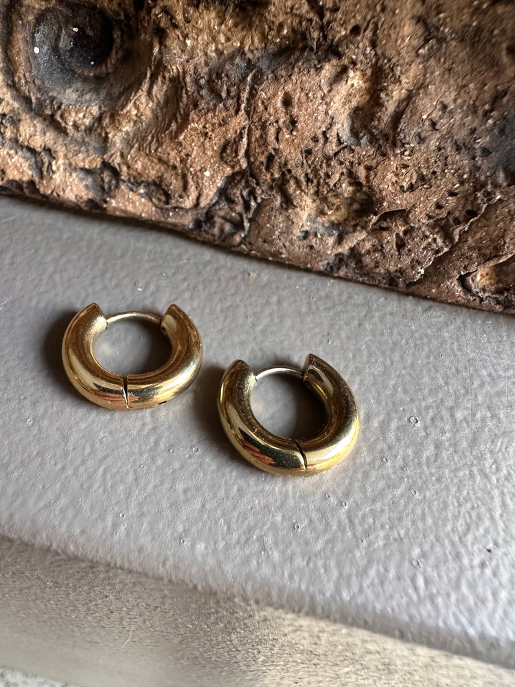 Zag Bijoux Gold Thick Huggy Earring