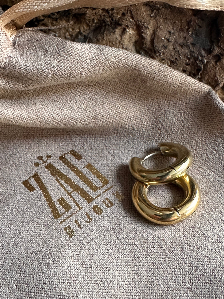 Zag Bijoux Gold Thick Huggy Earring