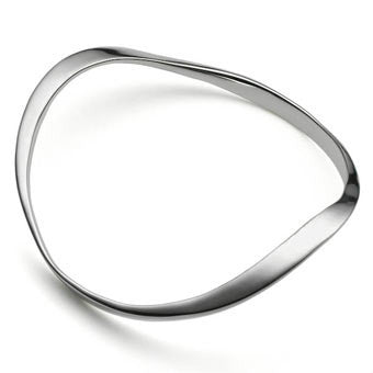 CTHY】WAVE BANGLE Silver950 Solid Silver Bangle, Sterling Silver