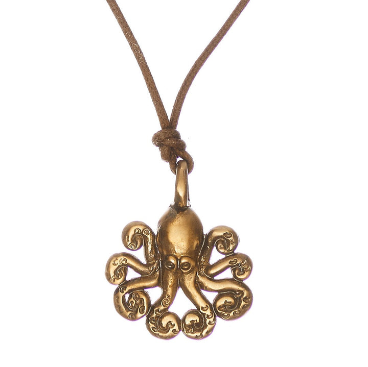 Gold discount octopus pendant