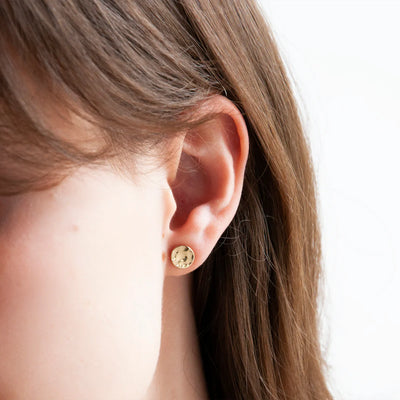 Najo Double Beat Stud Gold and Rose Gold Earring