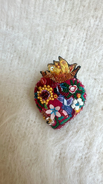 Trovelore Flaming Heart Brooch