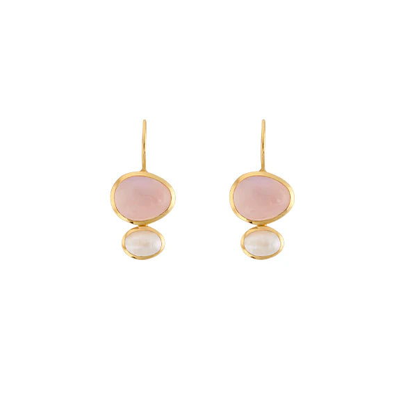 Bianc Cubism Rose Quartz Earring