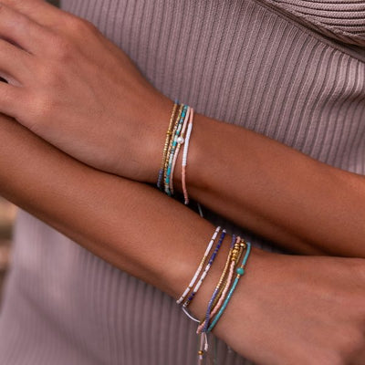Love Lunamei Inspirations Bracelet Pink and White