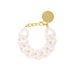 Vanessa Baroni Flat Chain White Bracelet