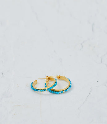 Patara Life Turquoise Hoop Earring