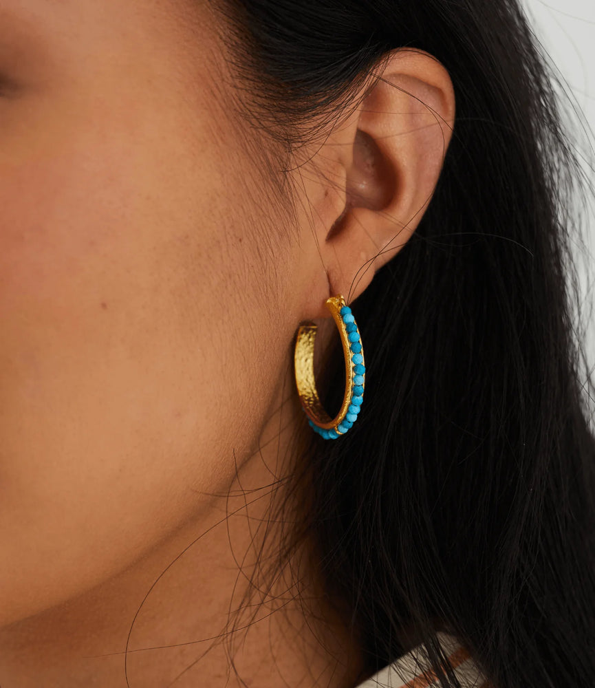 Patara Life Turquoise Hoop Earring