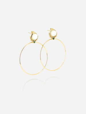 Zag Bijoux Fang Gold Hoop Earrings