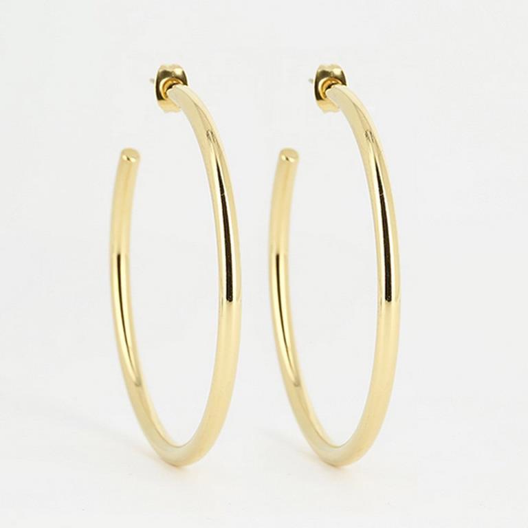 Zag Bijoux Aienora Large Gold Hoop Earrings