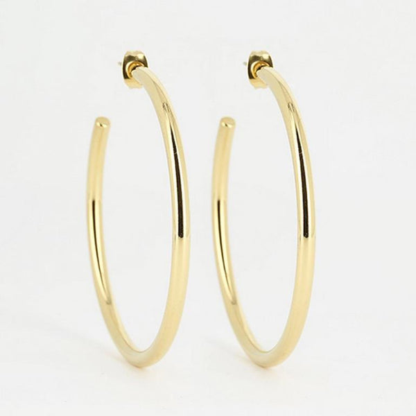 Zag Bijoux Aienora Large Gold Hoop Earrings