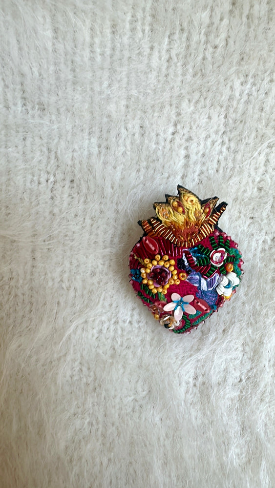 Trovelore Flaming Heart Brooch