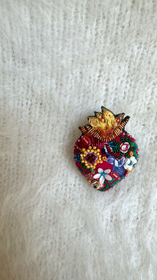 Trovelore Flaming Heart Brooch