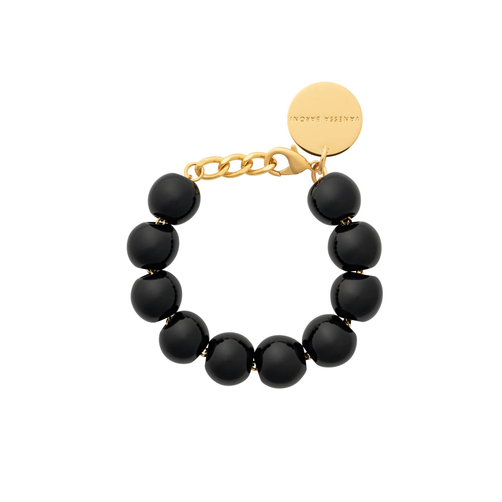 Vanessa Baroni Beads Matt Black Bracelet