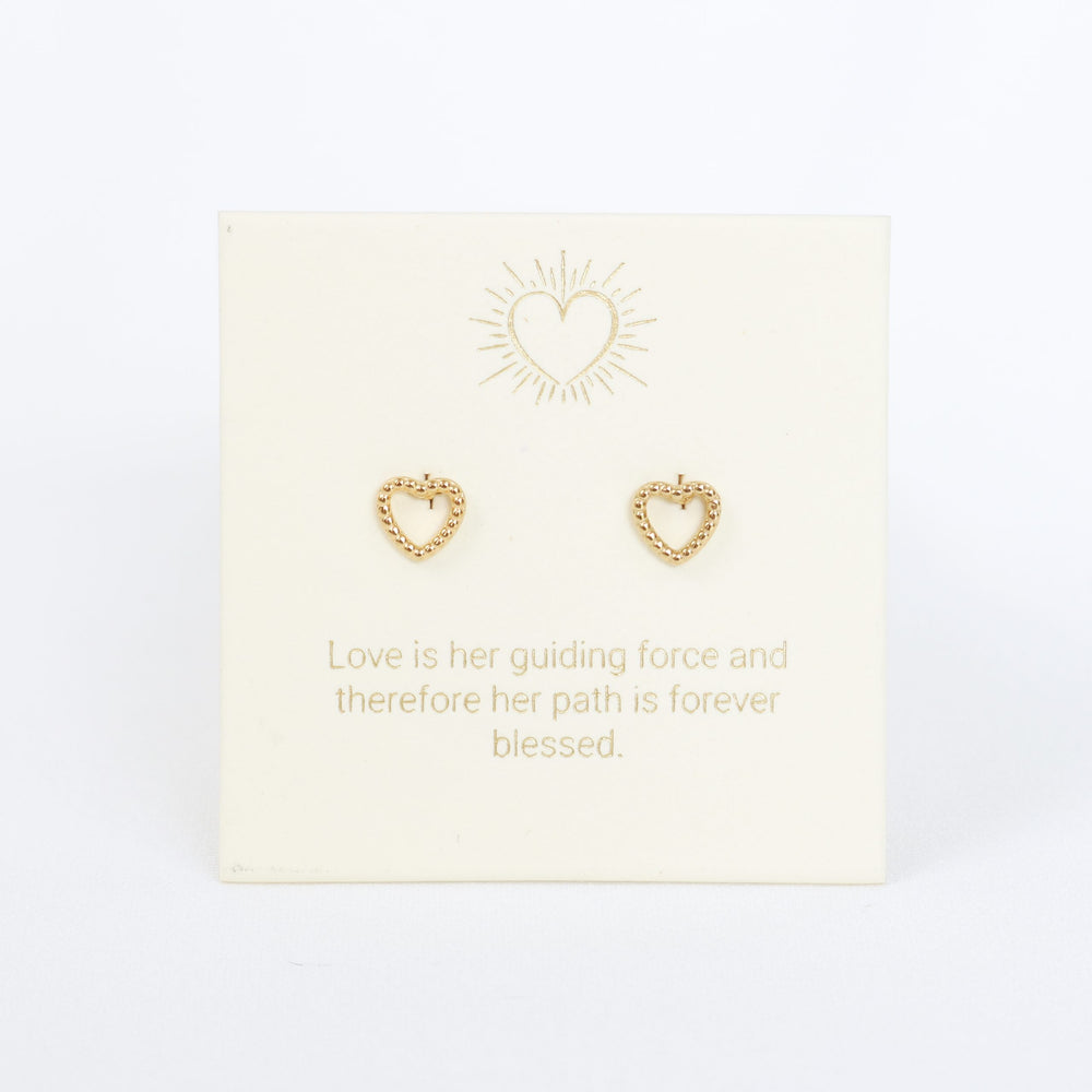 Love Lunamei Inspirations Dotted Heart Earring Stud