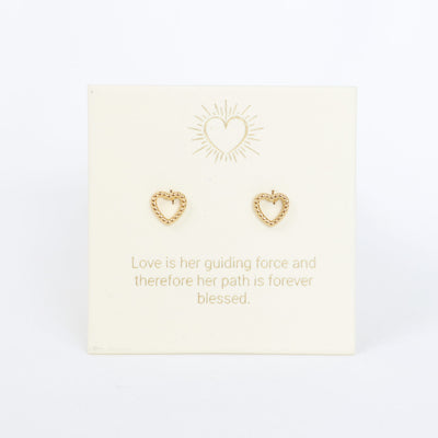 Love Lunamei Inspirations Dotted Heart Earring Stud