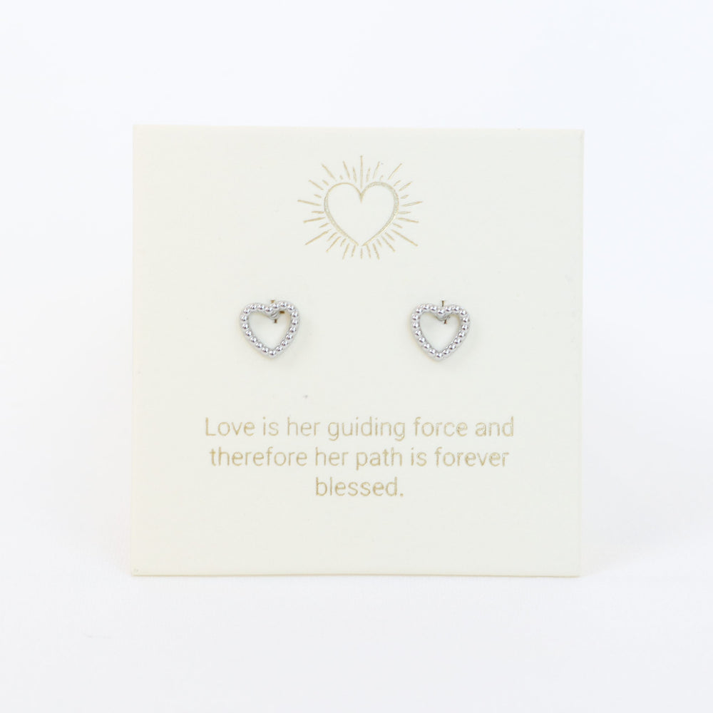Love Lunamei Inspirations Dotted Heart Earring Stud