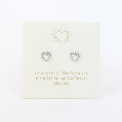 Love Lunamei Inspirations Dotted Heart Earring Stud