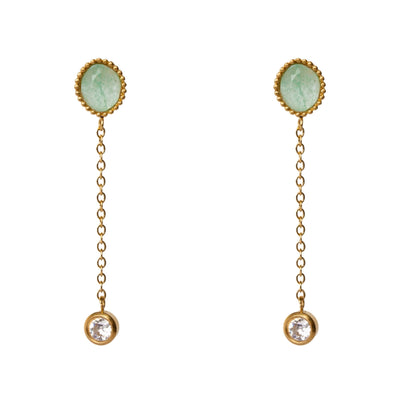 AEC Paris Clio Aventurine Drop Earrings