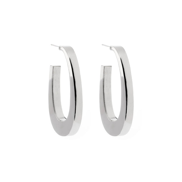 Iron Clay Sterling Silver Hoop Earring