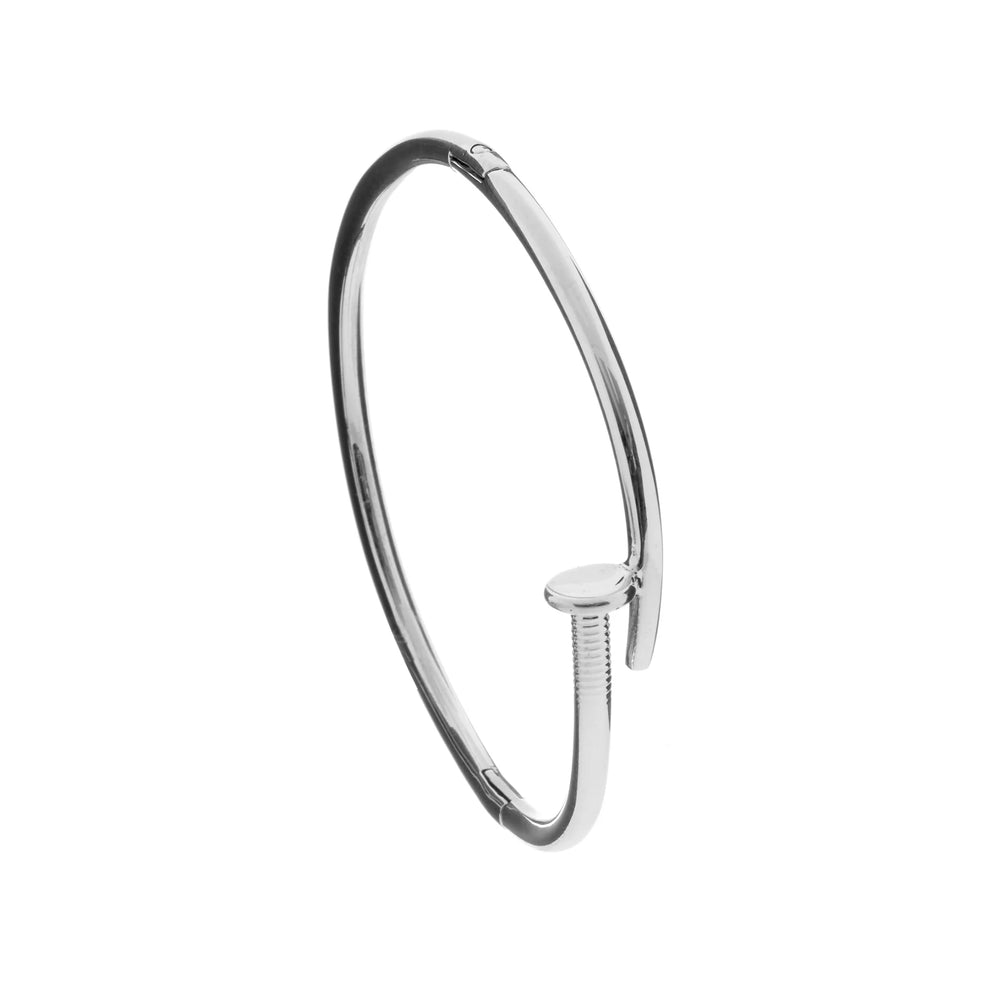 Ironclay Sterling Silver Nail Bangle