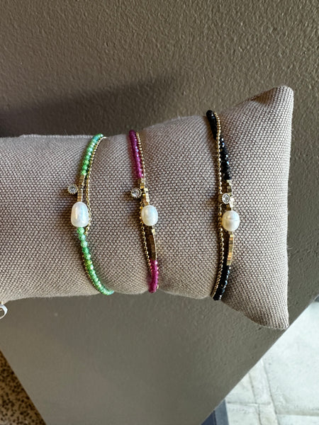 Zag Bijoux Candy Double Semi-precious Gold Bracelet