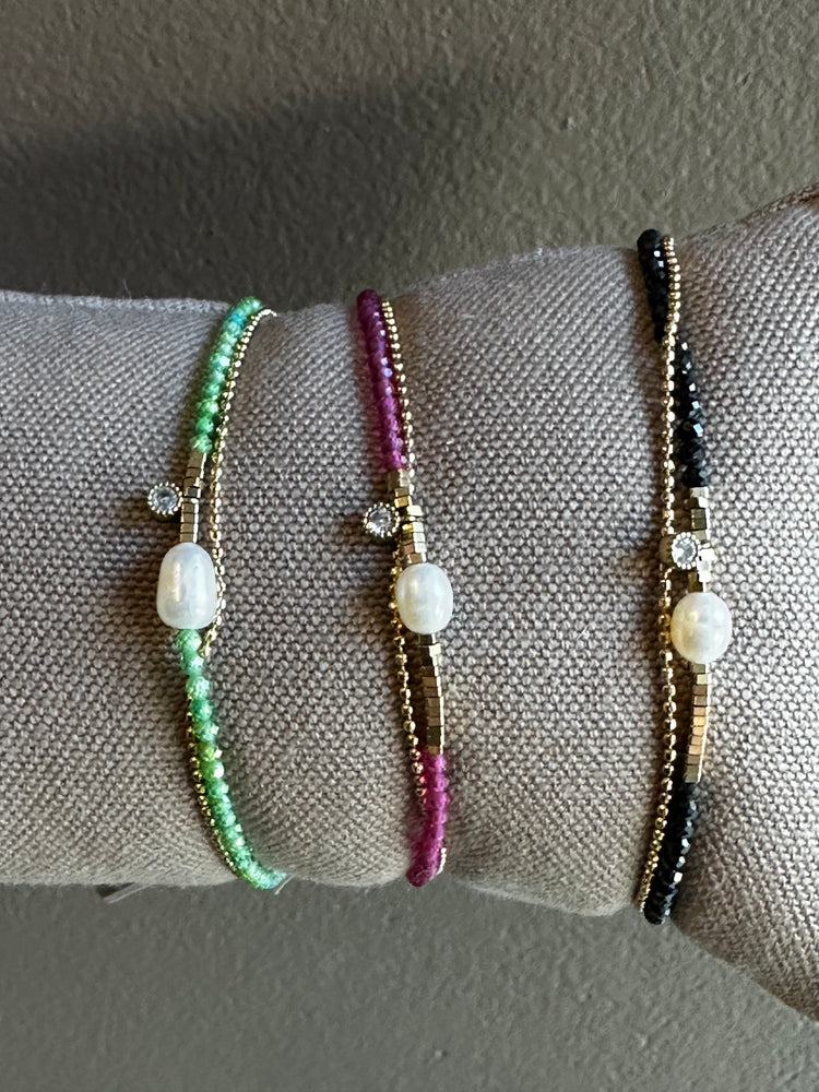 Zag Bijoux Candy Double Semi-precious Gold Bracelet