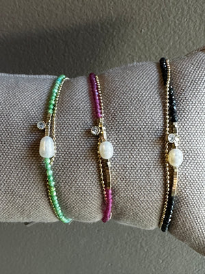 Zag Bijoux Candy Double Semi-precious Gold Bracelet
