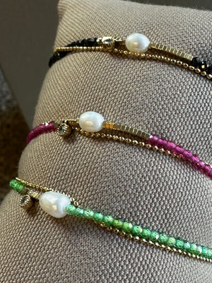 Zag Bijoux Candy Double Semi-precious Gold Bracelet