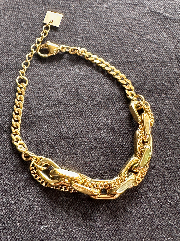 Zag Bijoux Heavy Link Chain Gold Bracelet