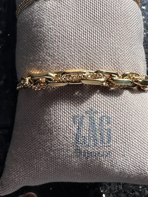 Zag Bijoux Heavy Link Chain Gold Bracelet