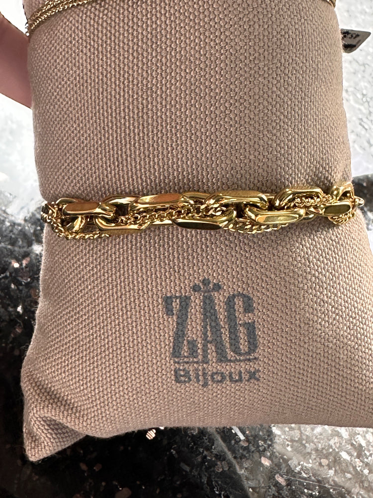 Zag Bijoux Heavy Link Chain Gold Bracelet