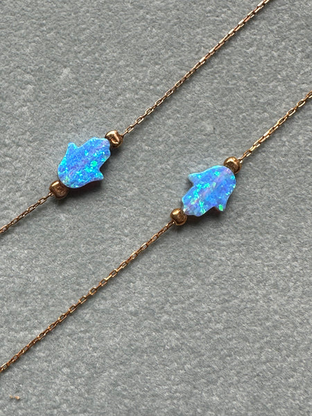 Gammie Blue Opalite and Gold Chain Bracelet