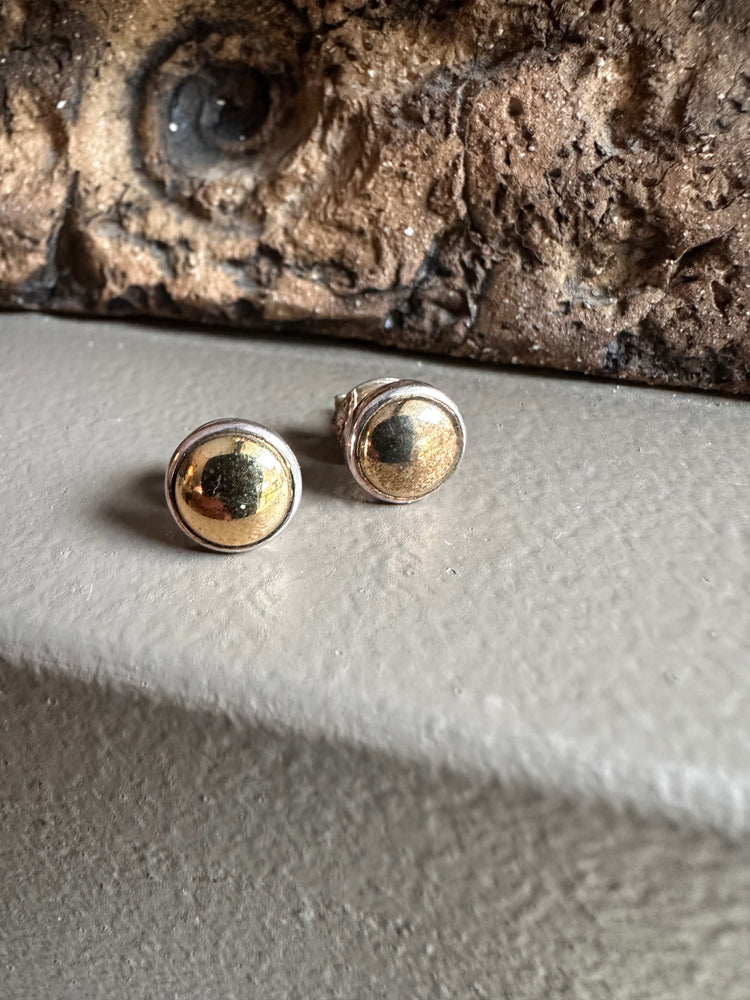 Najo Gold and Silver Stud Earring