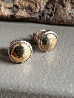 Najo Gold and Silver Stud Earring