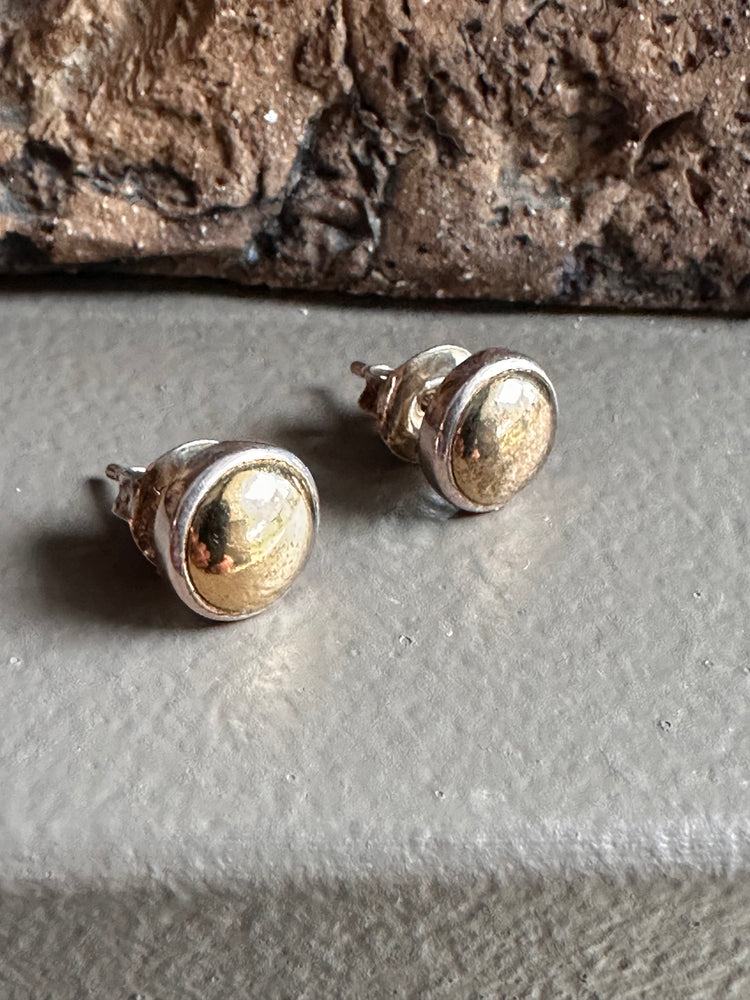 Najo Gold and Silver Stud Earring