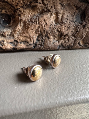 Najo Gold and Silver Stud Earring