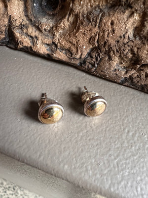 Najo Gold and Silver Stud Earring