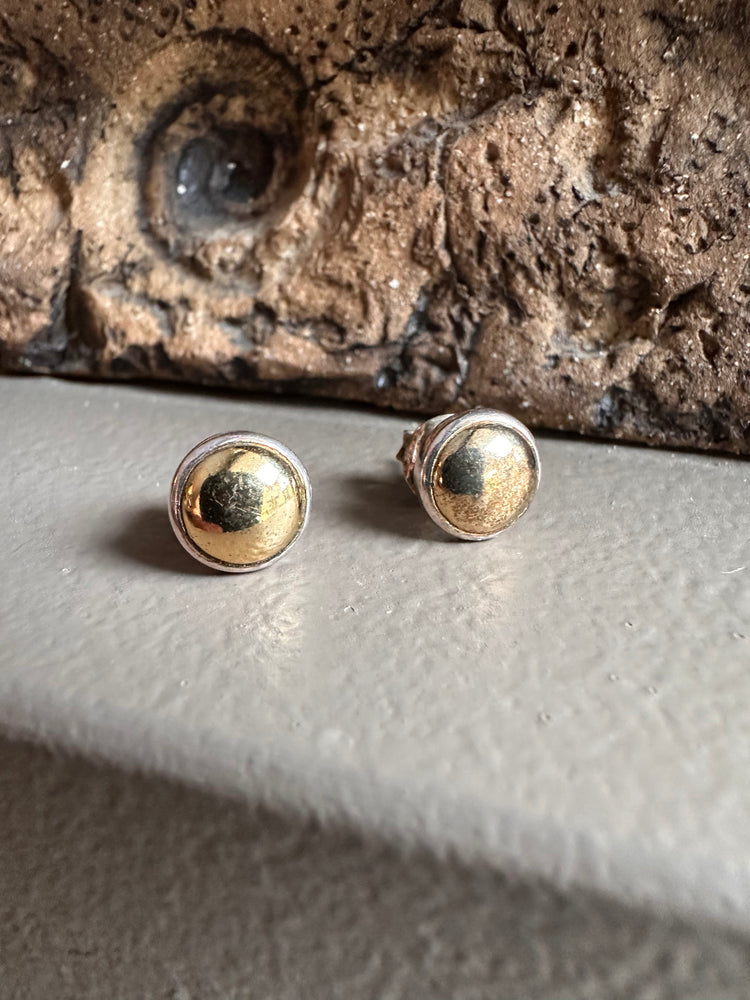 Najo Gold and Silver Stud Earring